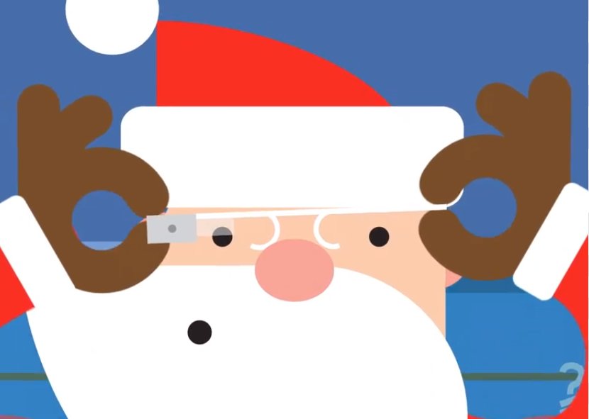 Santa Claus Google Glass Reindeer Tracker Christmas - Play - And His Sleigh Pictures Transparent PNG