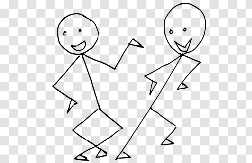 Stick Figure Dance Clip Art - Cartoon - People Dancing Transparent PNG