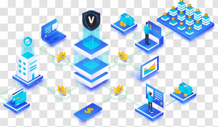 Network Cartoon - Technology - Blockchain Transparent PNG