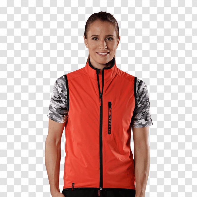 Gilets T-shirt Sleeve Jacket Neck - Red Shop Transparent PNG