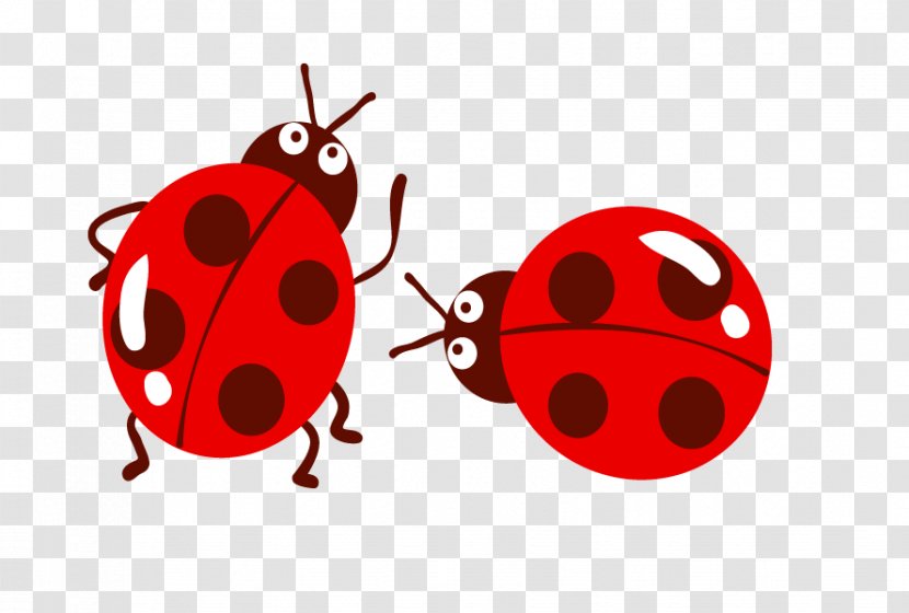 Ladybird Beetle Euclidean Vector Clip Art - Red - Firefly Transparent PNG