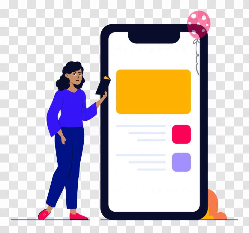 Mobile Phone Ebusiness Girl Transparent PNG