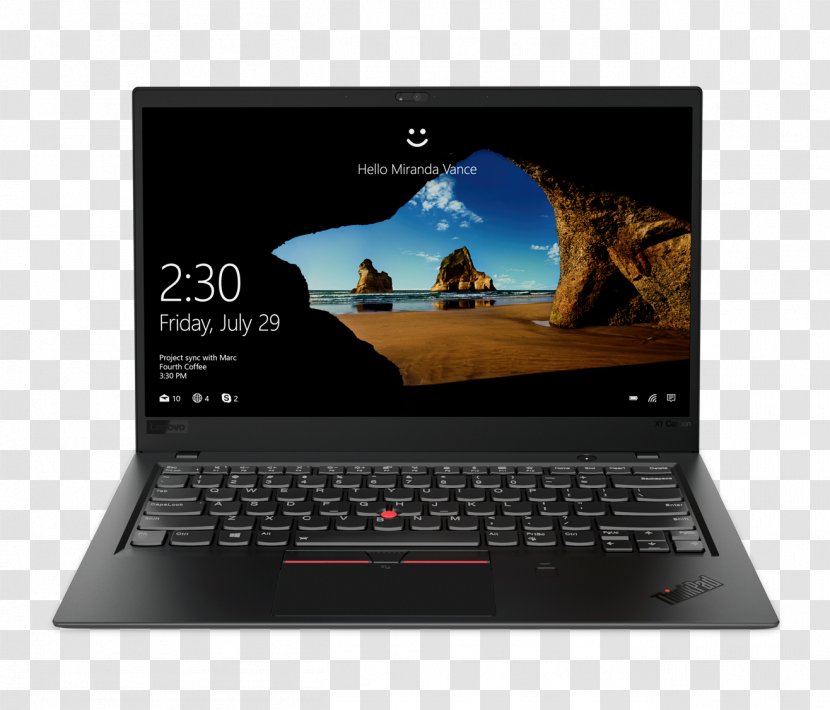 ThinkPad X Series X1 Carbon Laptop Intel Lenovo - Computer Hardware Transparent PNG