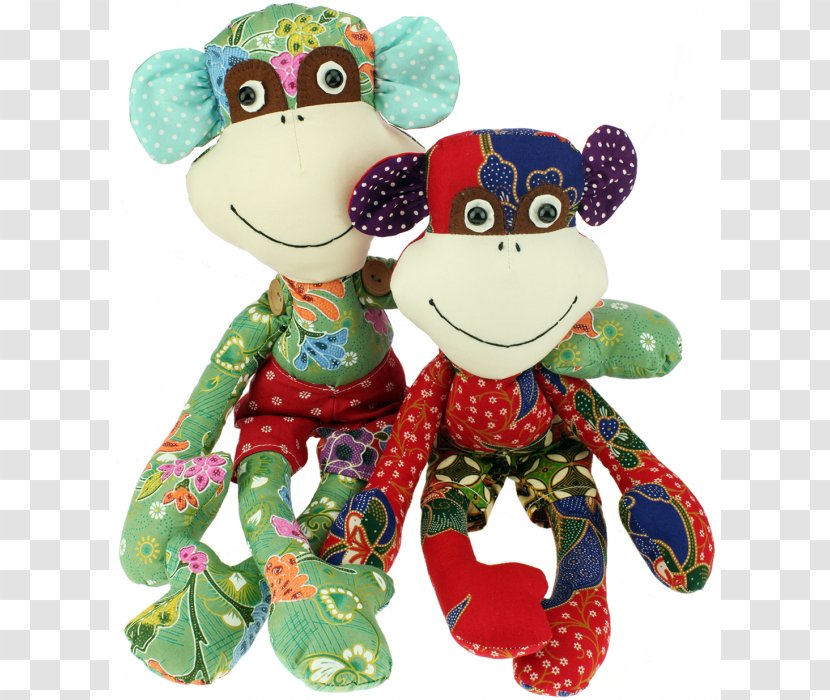 Batik Songket Monkey Stuffed Animals & Cuddly Toys - Baby - Modern Transparent PNG