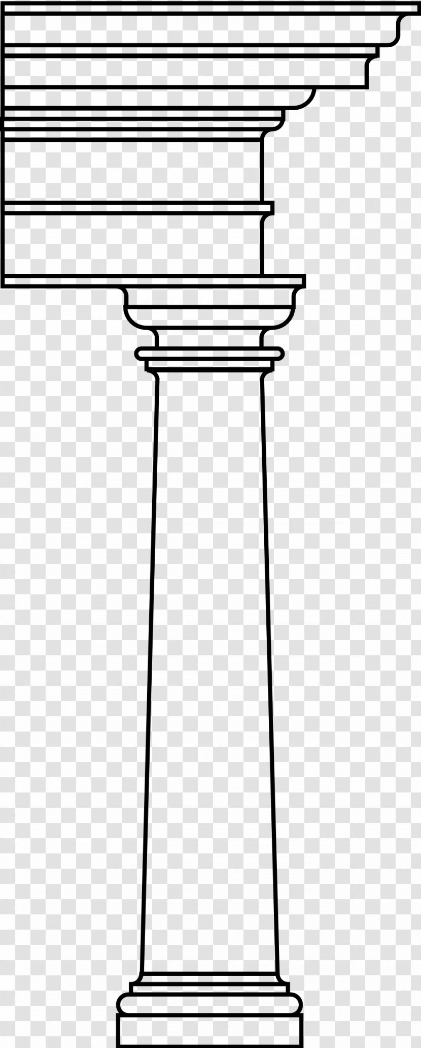 Tuscan Order Column Classical Capital Clip Art - Area Transparent PNG