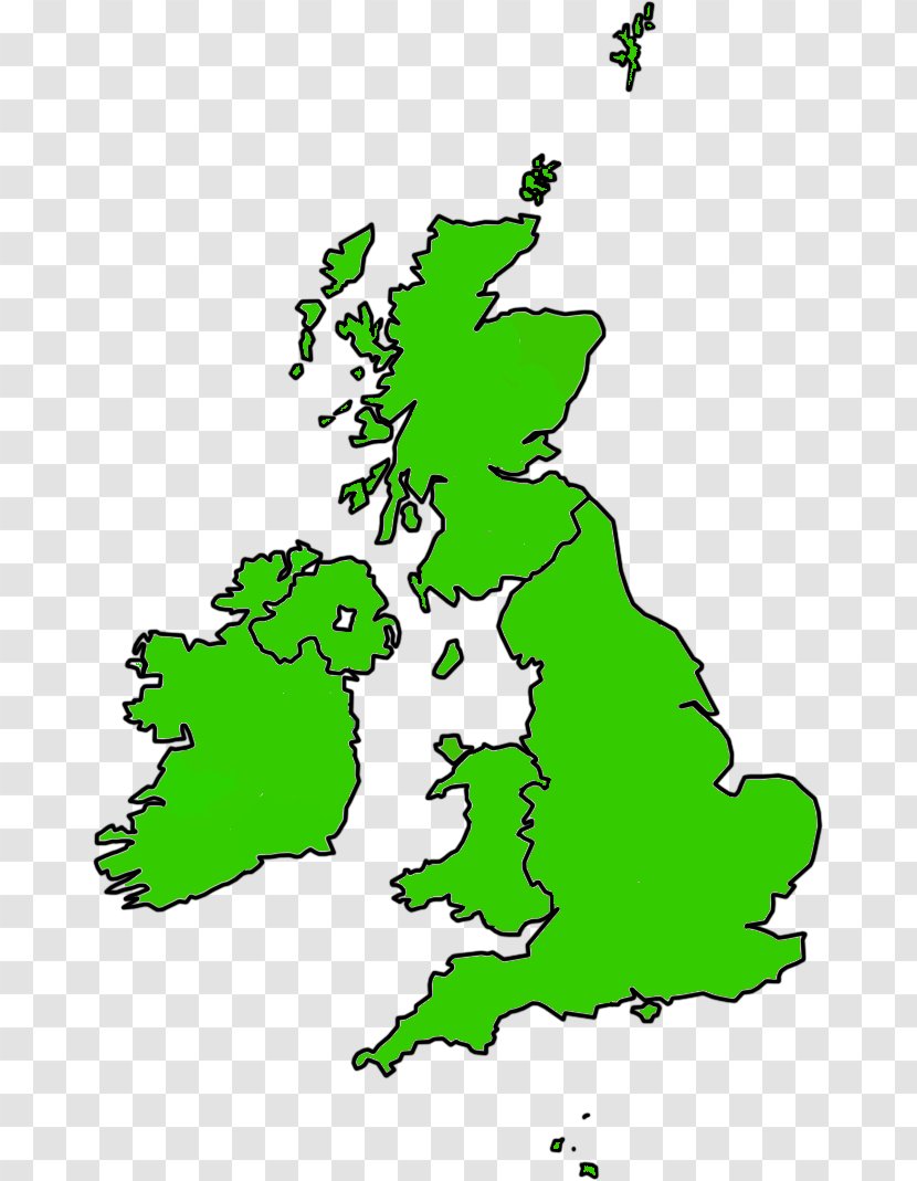 Northern Ireland England British Isles Blank Map - Branch Transparent PNG