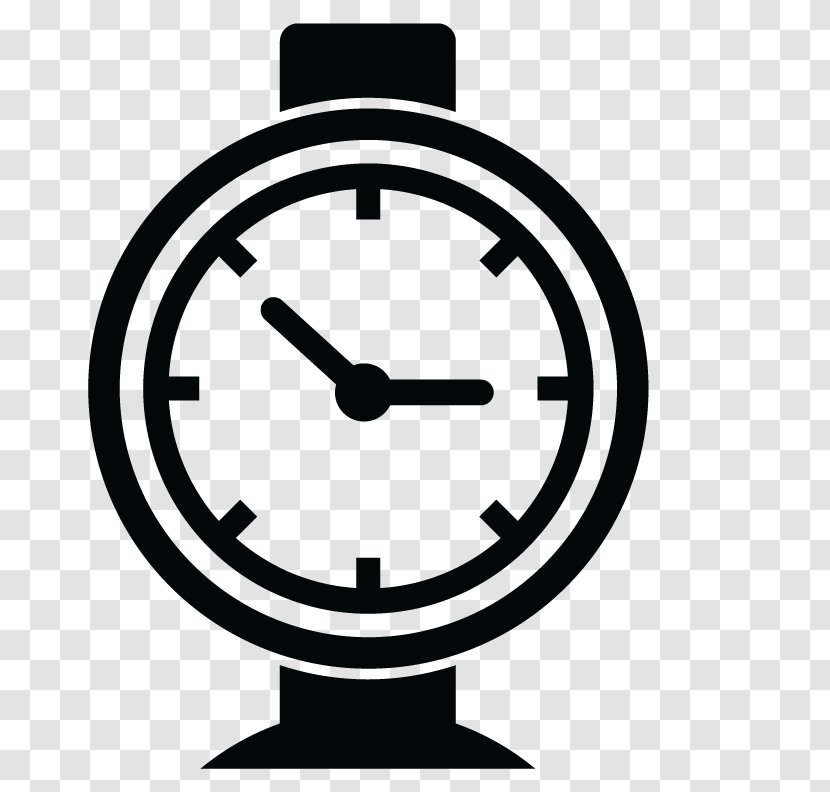 Clock - Black And White - Alarm Transparent PNG