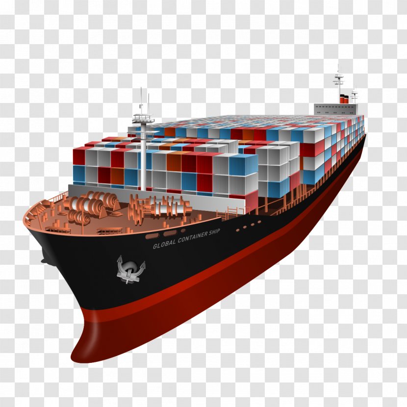 Panamax Boat Cargo Watercraft - Water Transportation - Cartoon Red Transparent PNG