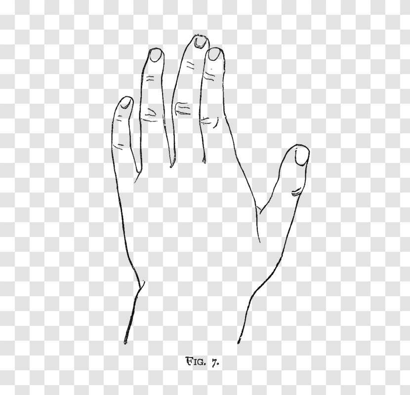 Thumb Clip Art Hand Black And White - Tree Transparent PNG
