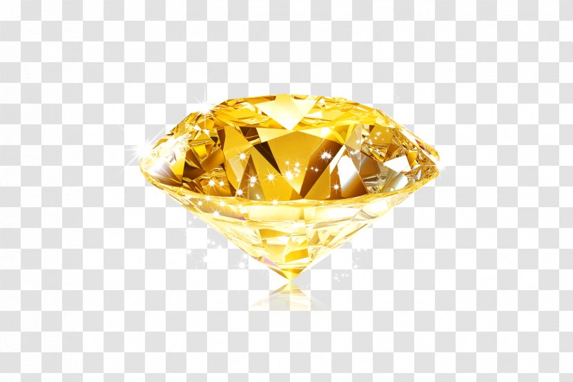 Diamond Ring Gold Gemstone - Yellow Transparent PNG