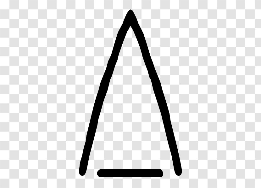 Area Triangle Black And White - Logo - Symbol Transparent PNG