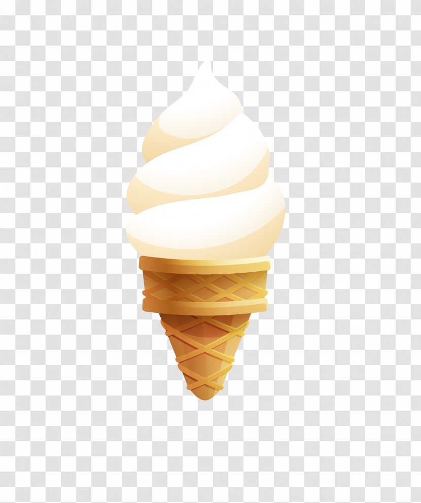 Ice Cream Cones Sundae Dessert - Cone - Vector Pattern On White Snack Food Transparent PNG