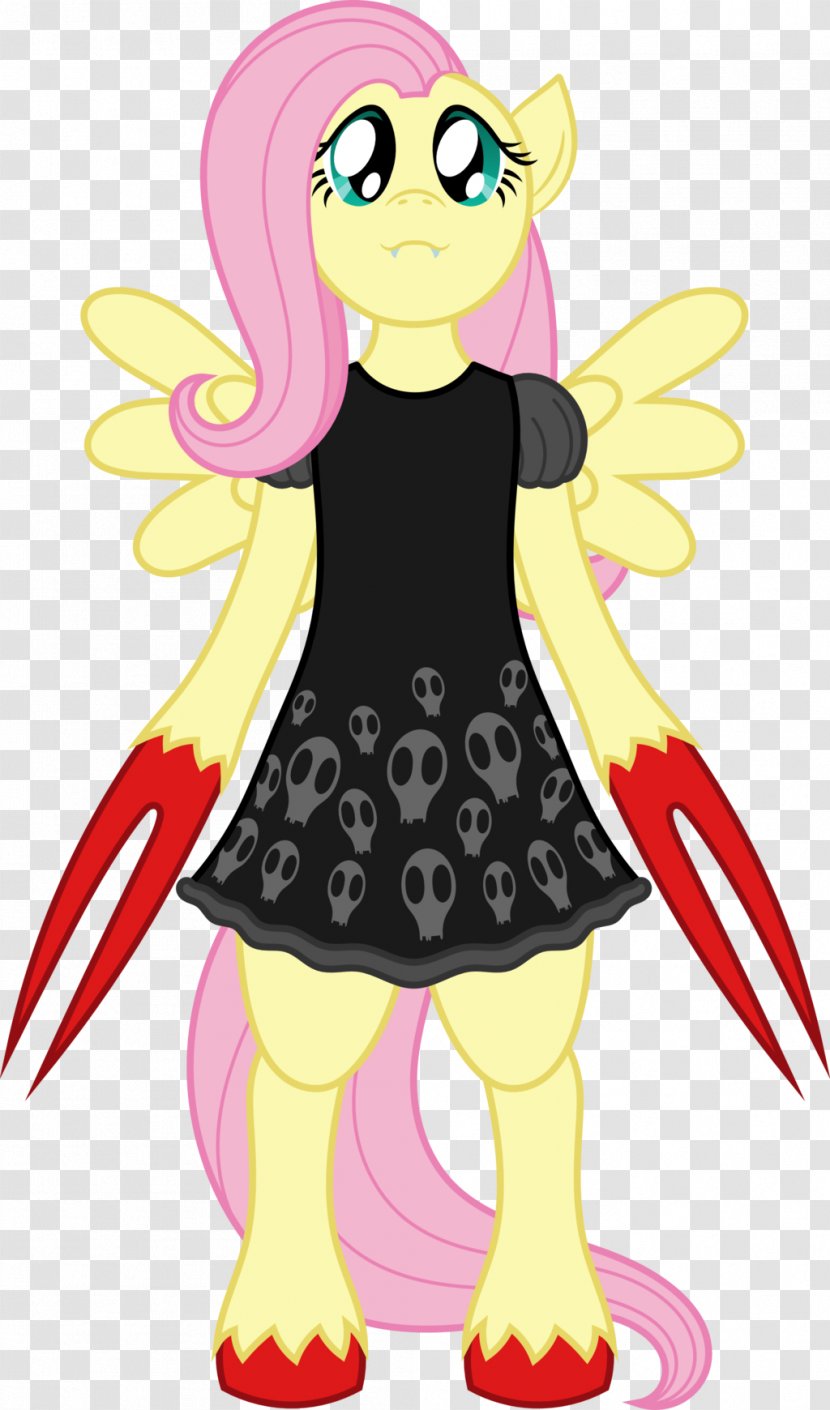 Demon Fluttershy Pony Female Clip Art - Fairy Transparent PNG