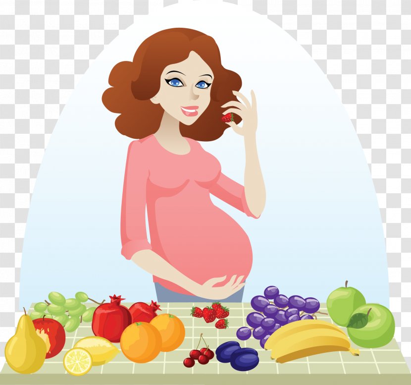 Pregnancy Food Nutrition Woman Eating - Infant Transparent PNG