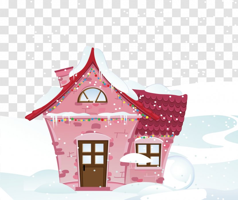 House Royalty-free Illustration - Royaltyfree - Vector Winter Snow Blizzard Transparent PNG