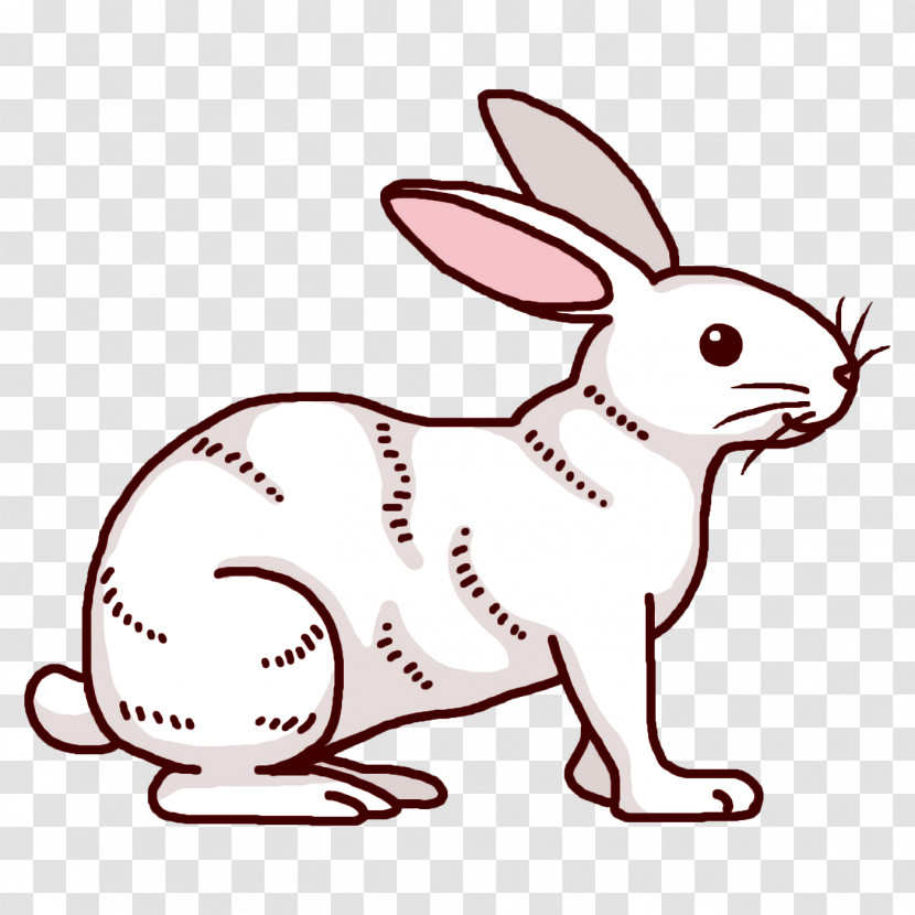Rabbit Cartoon Roger Rabbit Whiskers Line Art Transparent PNG
