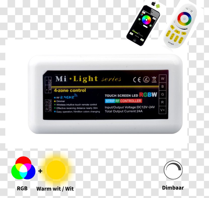 RGB Color Model RGBW Light-emitting Diode - Remote Controls - Light Transparent PNG