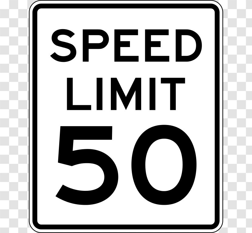 United States Speed Limit Traffic Sign Road - Printable Handicap Transparent PNG