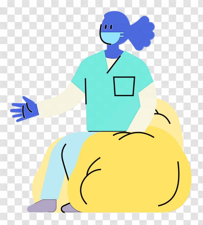Cartoon Yellow Text Sitting Joint Transparent PNG