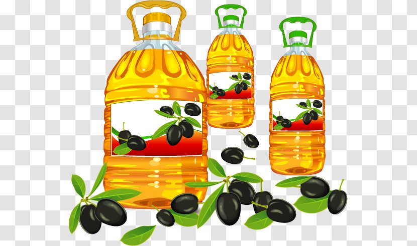 Cooking Oil Vegetable Clip Art - Glass Bottle - Olive Transparent PNG