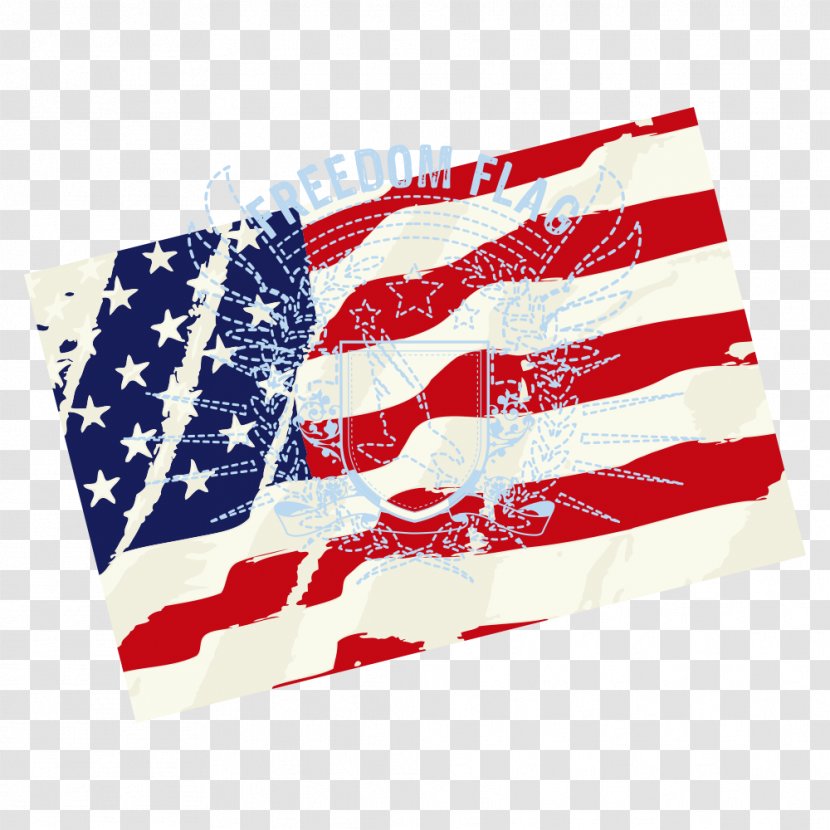 T-shirt Flag Of The United States National - Printing Transparent PNG