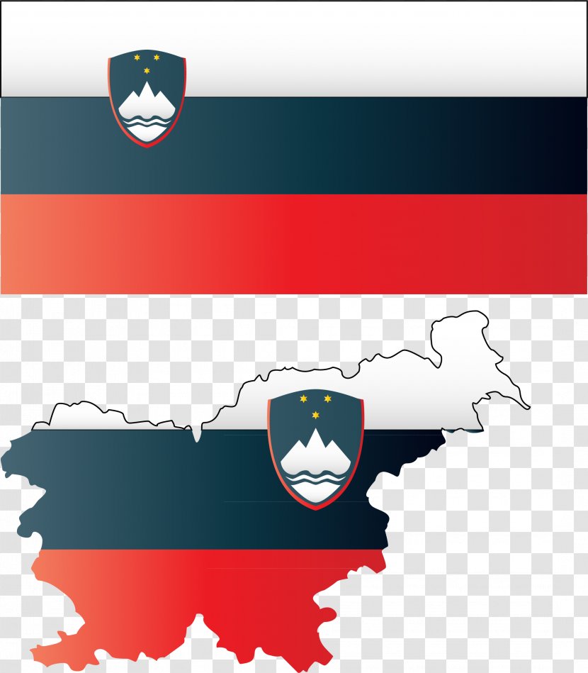 Nova Gorica Kranj Western Slovenia Eastern NUTS Statistical Regions Of - Vector Map - Flag Transparent PNG