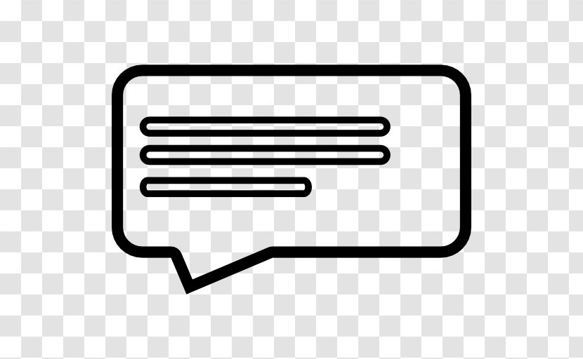 Message Text Rectangle SMS - Line Transparent PNG