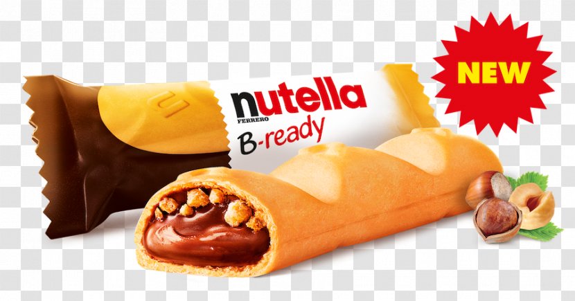 Belgian Cuisine Nutella Bready 6 Bar Multipack 132 G Pack Of 2 Waffle Milk - Food Transparent PNG