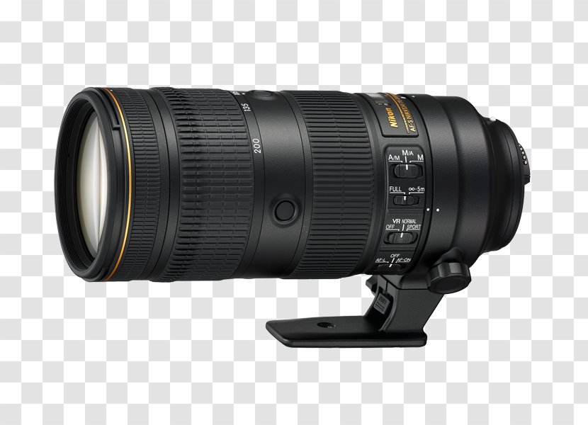 Canon EF 70–200mm Lens Nikon AF-S Nikkor Telephoto Zoom 70-200mm F/2.8E FL ED VR DX 35mm F/1.8G Camera - Single Reflex Transparent PNG