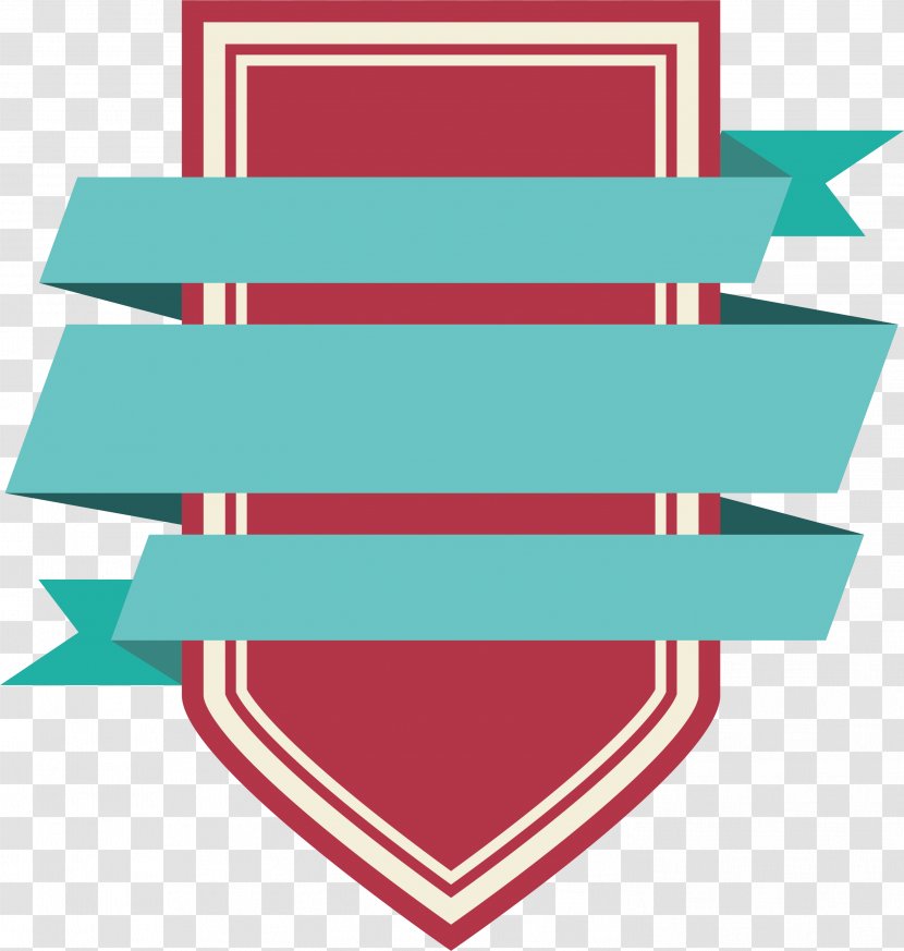 Ribbon - Red - Shield Transparent PNG