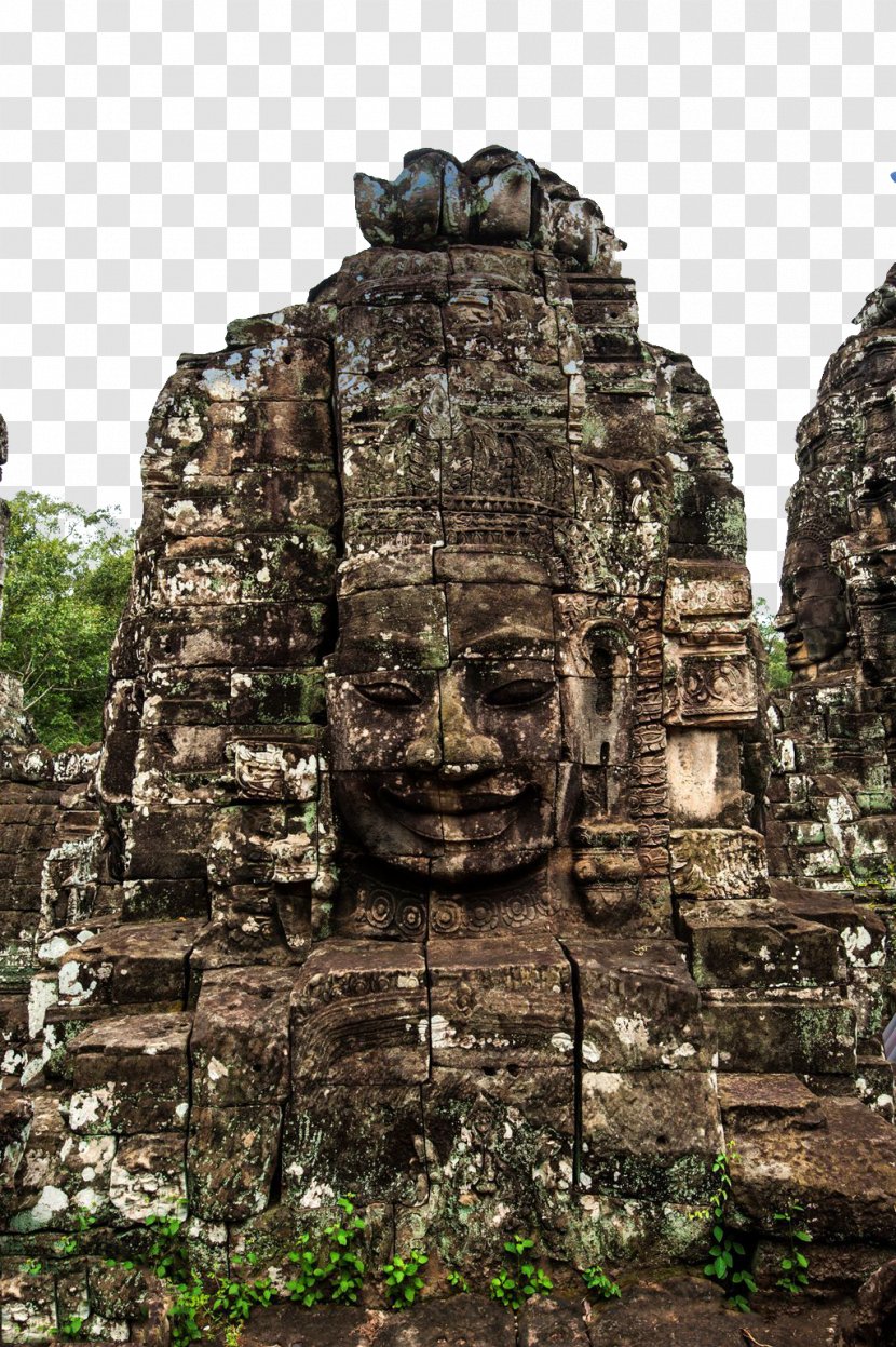 Angkor Wat Bayon Thailand Thom Temple - Siem Reap - Cambodia Stone Wall Transparent PNG