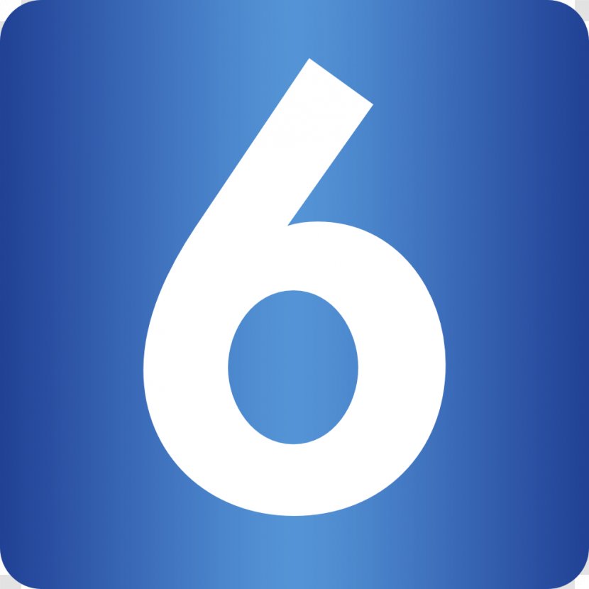 6eren Clip Art - Blue - Number 6 Transparent PNG