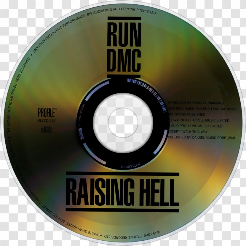 Raising Hell Compact Disc Run–D.M.C. Profile Records Run-D.M.C. - United Kingdom - Run Dmc Transparent PNG