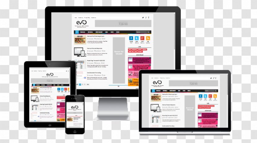 Responsive Web Design Template Blog Development WordPress - Gadget Transparent PNG