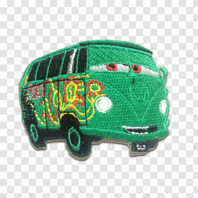 Bus Embroidered Patch Green Color Car Transparent PNG