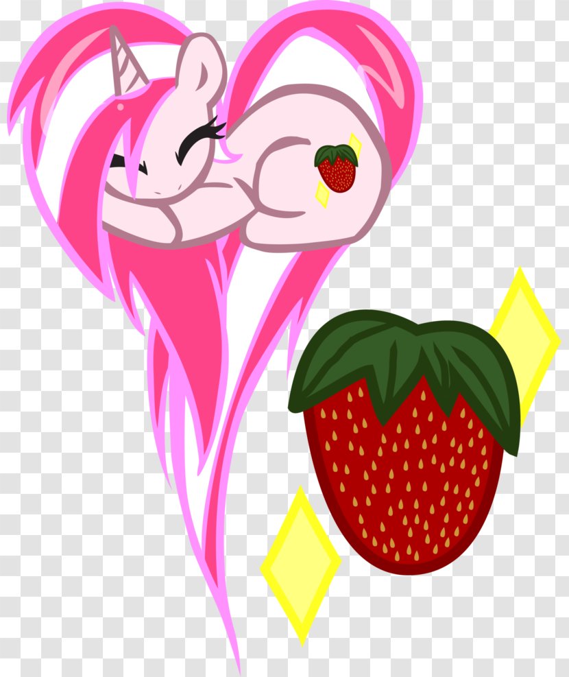 Pony Pinkie Pie Heart Rarity Rainbow Dash - Flower - Strawberry Pudding Transparent PNG