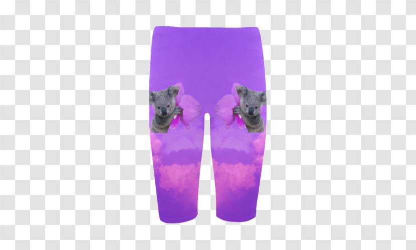 Pants - Violet - Watercolor Koala Transparent PNG