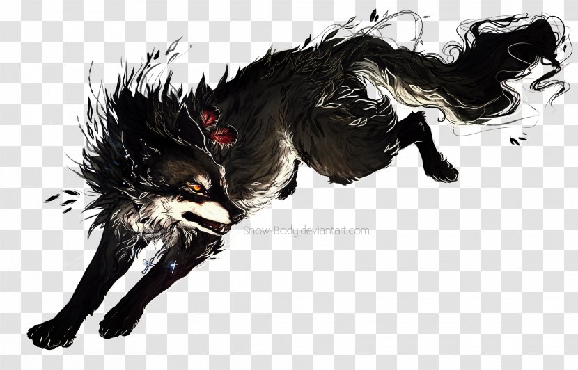 Gray Wolf DeviantArt Snow Human Body - Werewolf Transparent PNG