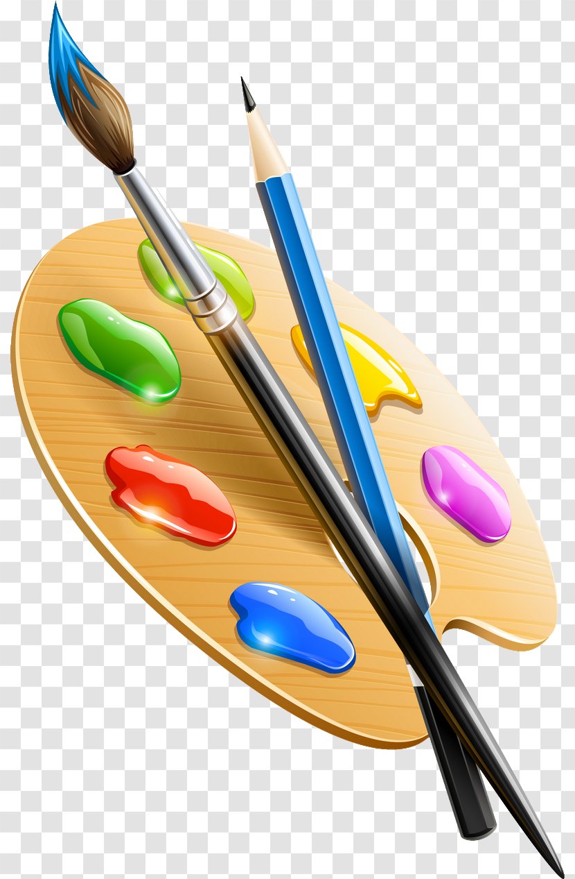 Palette Paintbrush Painting Art Transparent PNG