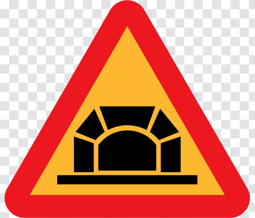 Traffic Sign Tunnel Warning Road - Information Transparent PNG