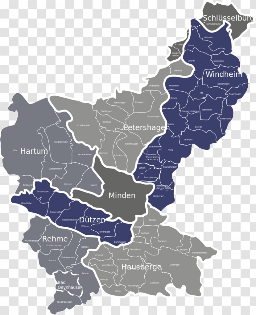 Minden Windheim Ilse Map Ostwestfalen-Lippe - January Transparent PNG