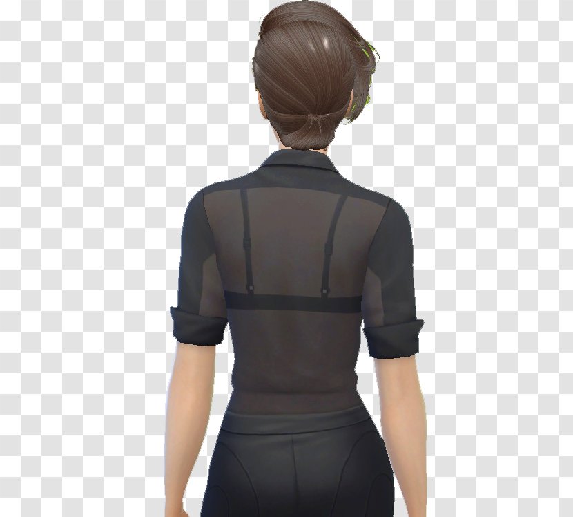Shoulder Sleeve Black M - Blouses Transparent PNG