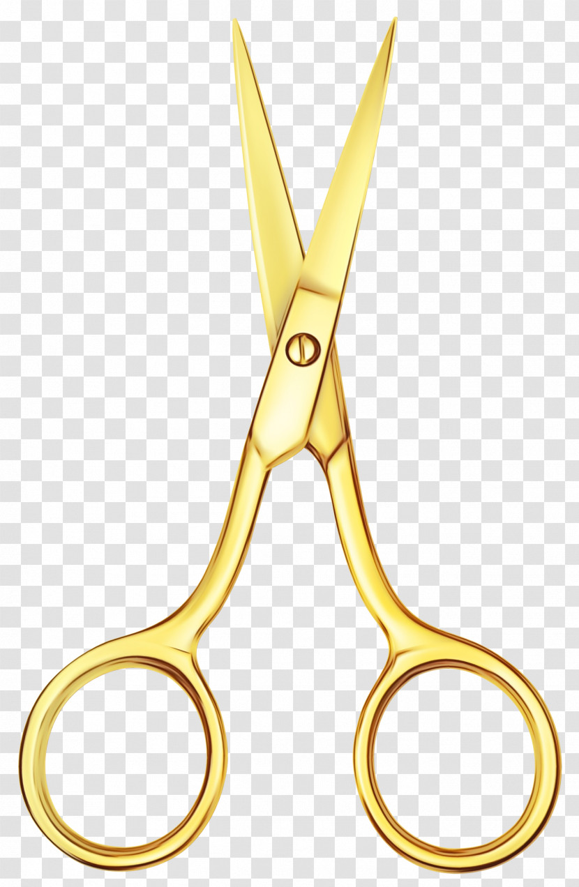 Scissors Gold Hair Scissors Icon Hair Transparent PNG