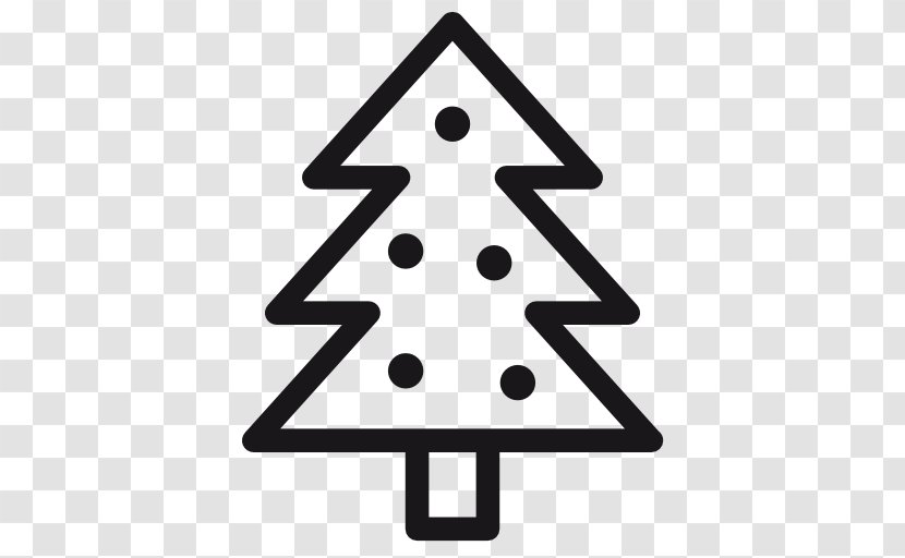 Christmas Tree Symbol Fir - Black And White - Enfant Transparent PNG