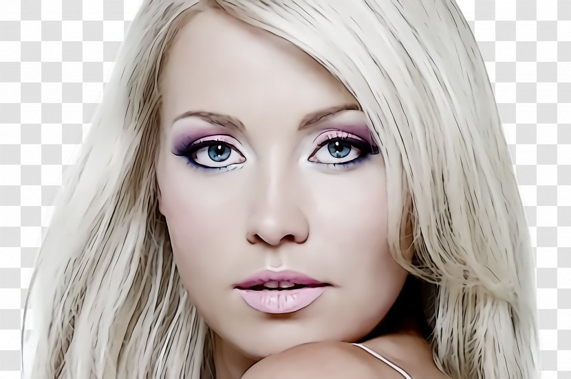 Hair Face Eyebrow Blond Skin - Cheek Beauty Transparent PNG
