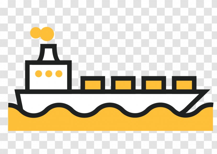 Ship Clip Art - Yellow - Vector Oil Vessel At Sea Transparent PNG