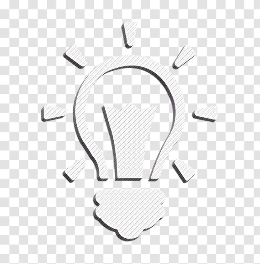 Artistic Icon Bulb Creative - Emblem - Animation Blackandwhite Transparent PNG