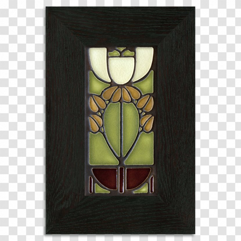 Tile Art Picture Frames Glass - Floral Design - Olive Transparent PNG