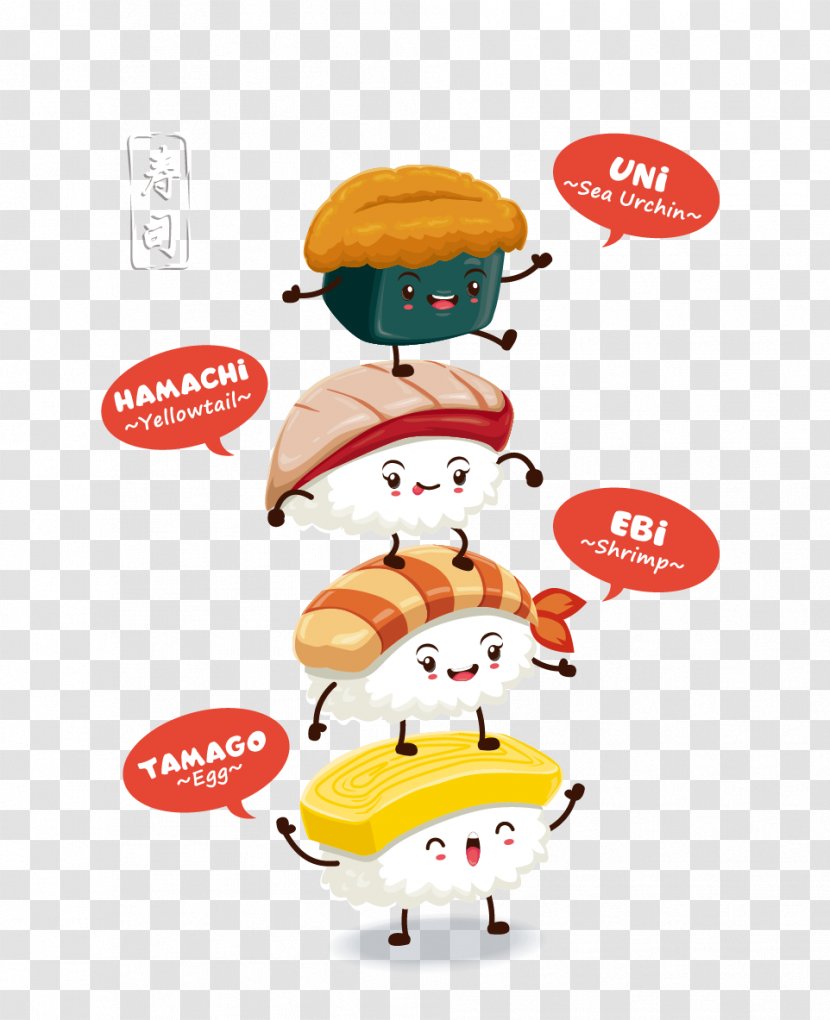 Sushi Japanese Cuisine Onigiri Sashimi - Poster Transparent PNG