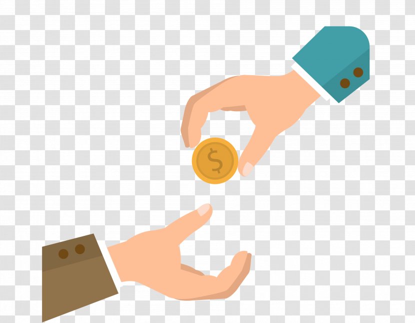 Money Gold Coin Payment - Hands With Coins Transparent PNG